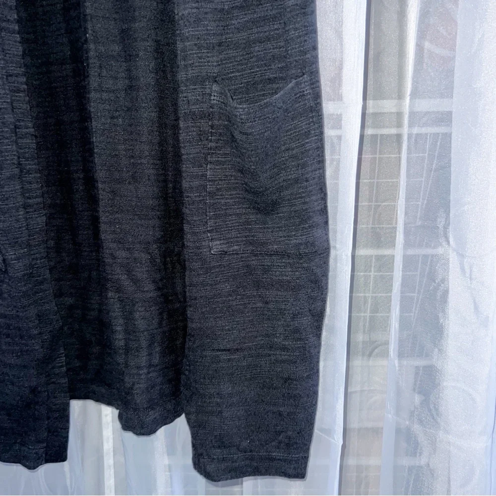 Old Navy Long Open Front Marled Cardigan - Blackjack, Size L (10/12)
